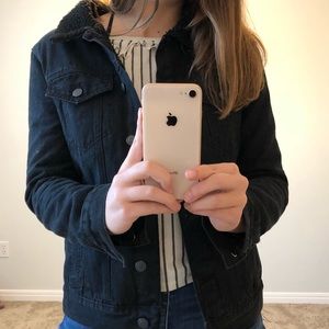 vintage black denim jacket